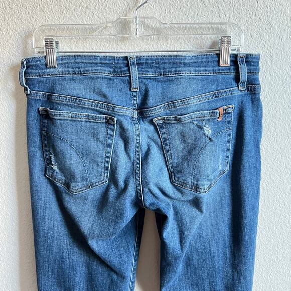 Joe's Low Rise Skinny Jeans Women's 29 Distressed Medium Wash Stretch Denim - Picture 4 of 8
